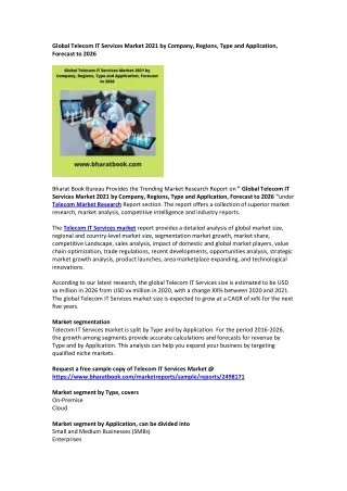 global telecom it services market 2021 by company