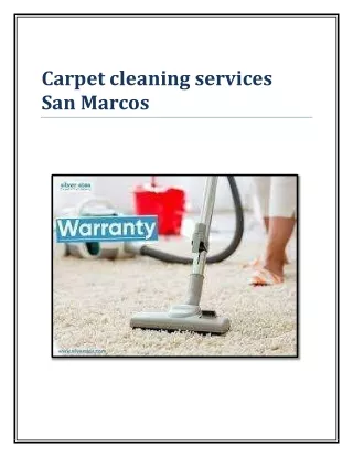 Carpet cleaning services san Marcos