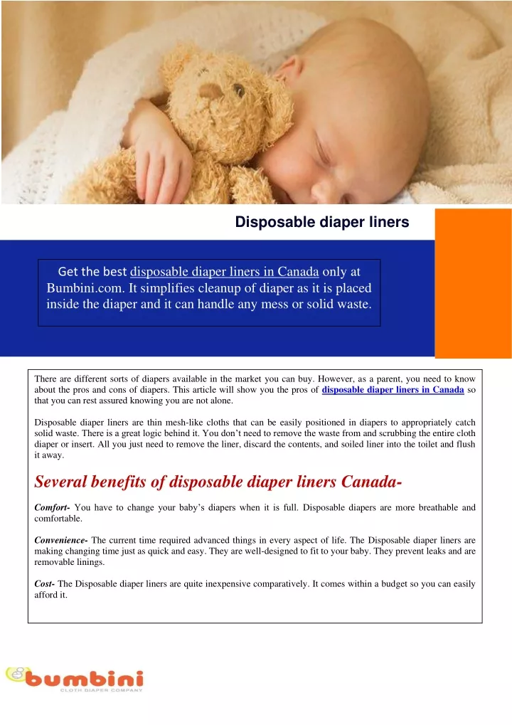 disposable diaper liners