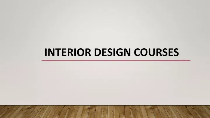 interior design courses