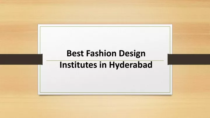 best fashion design institutes in hyderabad