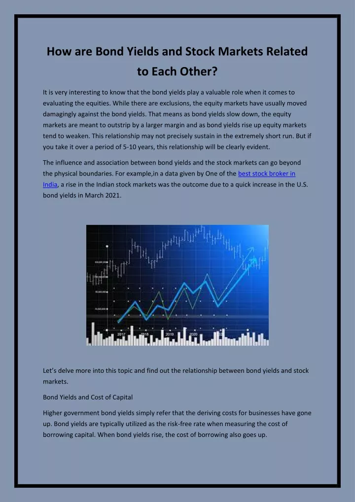 how are bond yields and stock markets related