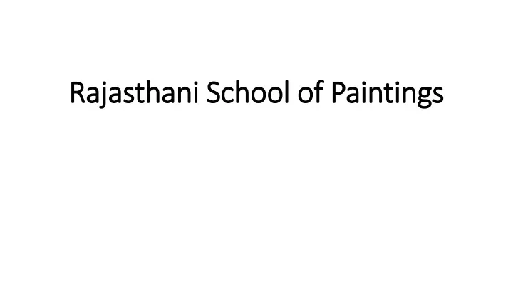 rajasthani school of paintings