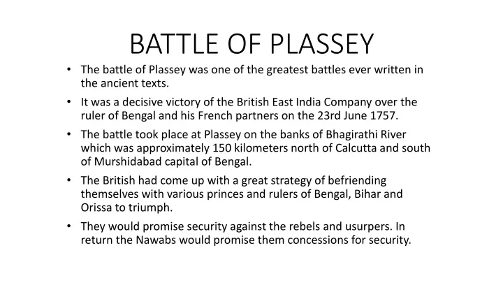 battle of plassey