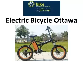 Electric Bicycle Ottawa