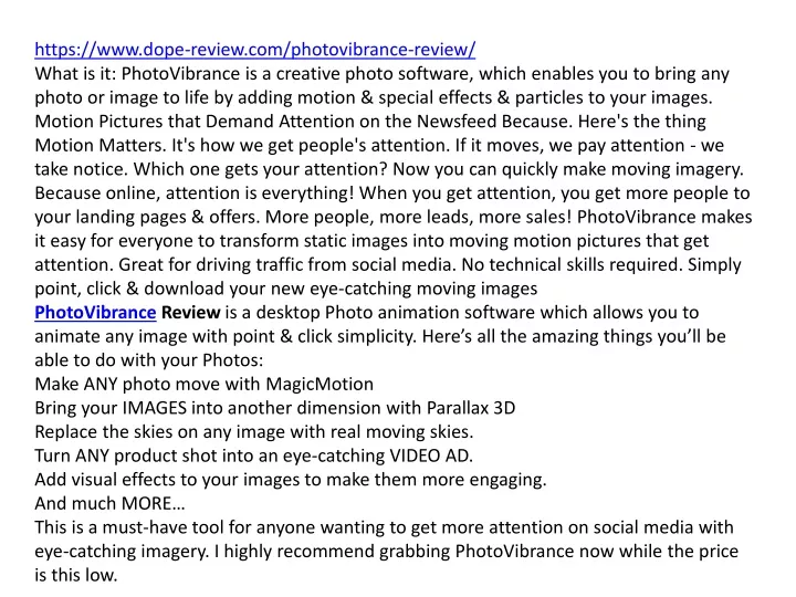 https www dope review com photovibrance review