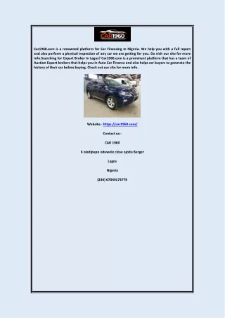 car1960 com is a renowned platform