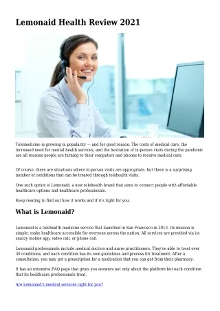 lemonaid health review 2021