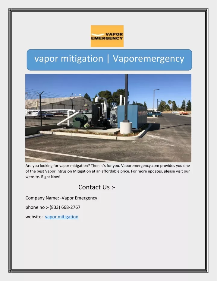 vapor mitigation vaporemergency