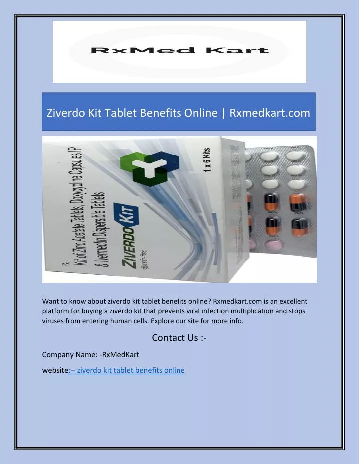 ziverdo kit tablet benefits online rxmedkart com