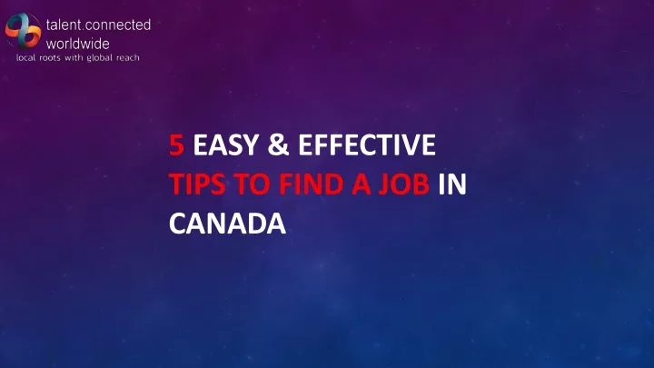 5 easy effective tips to find a job in canada