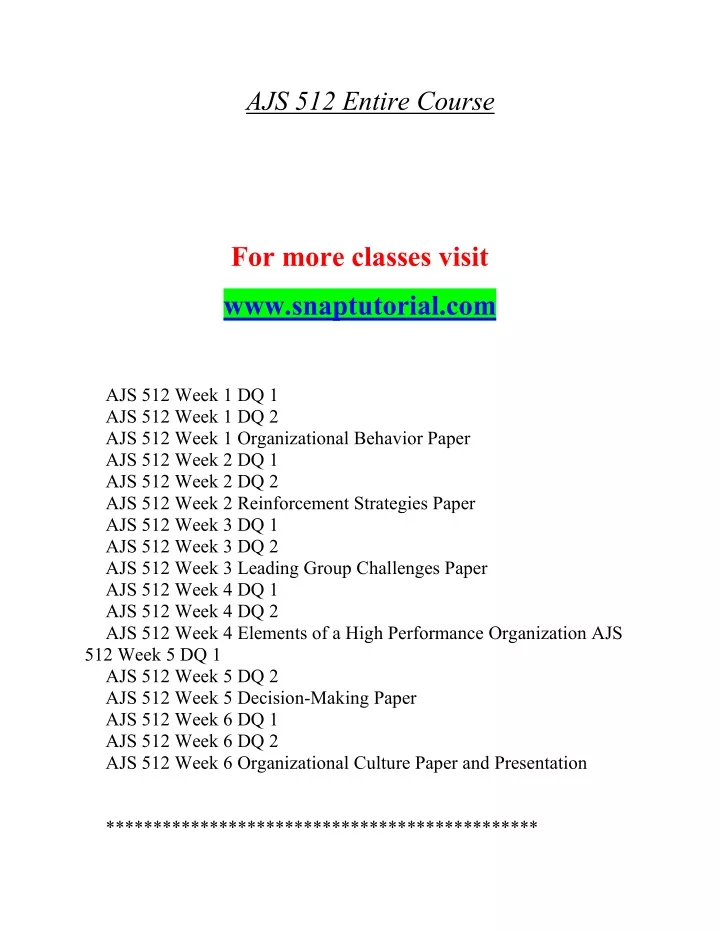 ajs 512 entire course