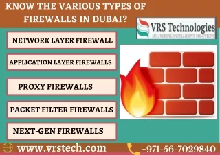 know the various types of firewalls in dubai