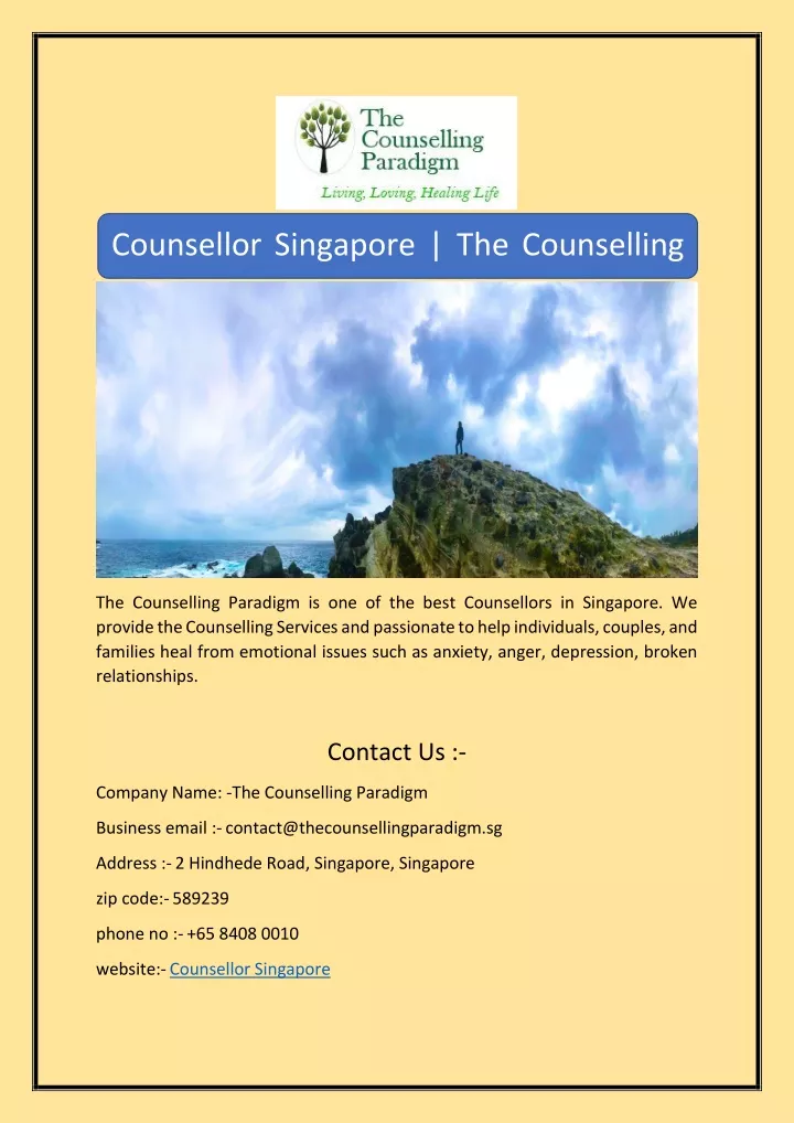 counsellor singapore the counselling paradigm