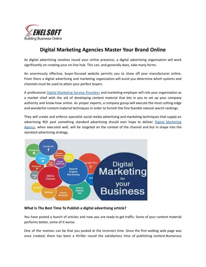 digital marketing agencies master your brand