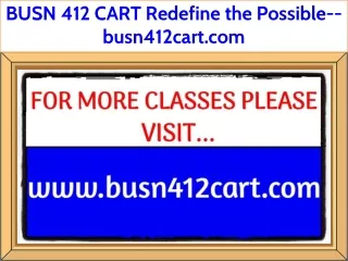 busn 412 cart redefine the possible busn412cart