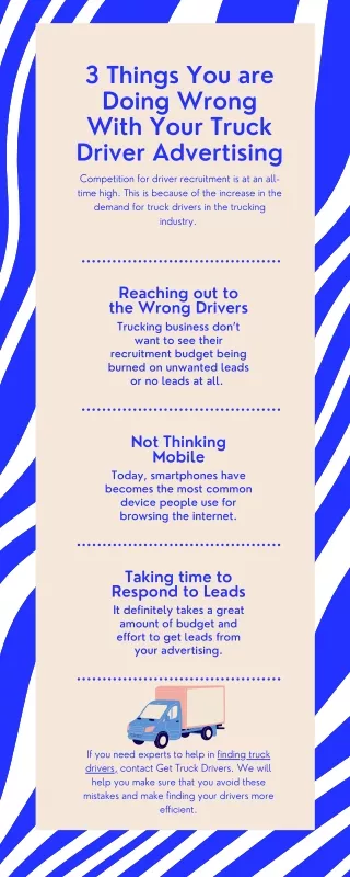 3 Things You are Doing Wrong With Your Truck Driver Advertising