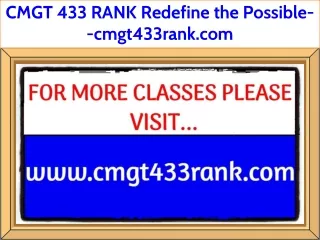 cmgt 433 rank redefine the possible cmgt433rank