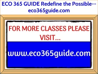 ECO 365 GUIDE Redefine the Possible--eco365guide.com