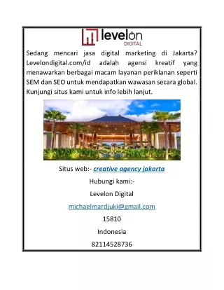 Creative Agency Jakarta | Levelondigital.com/id