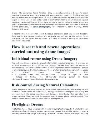 AI and Aerial Imagery for Search & Rescue