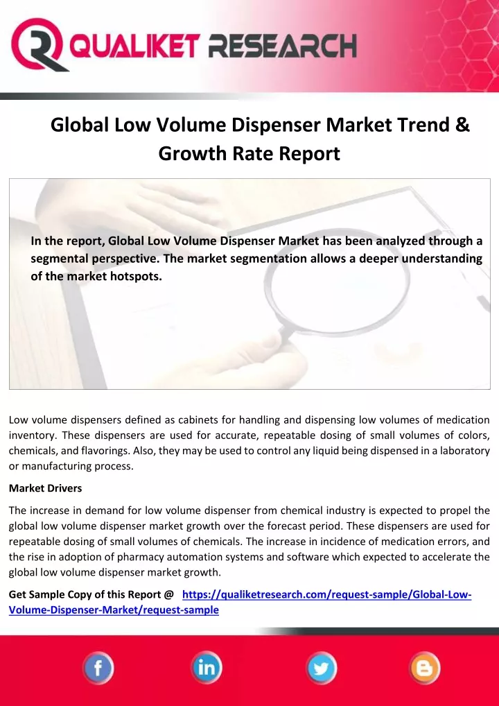 global low volume dispenser market trend growth