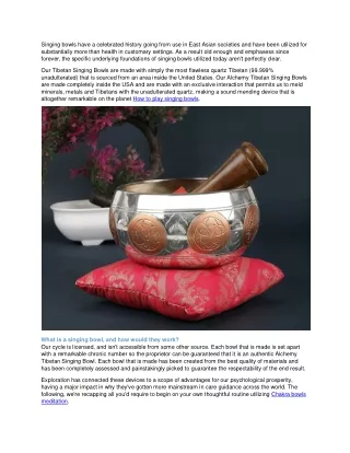 What is a singing bowl used for