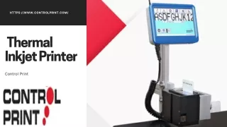 Thermal InkJet (TIJ) Printers for Printing Barcodes - Control Print