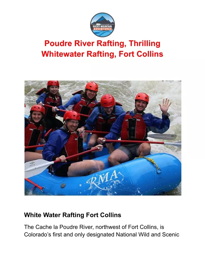 poudre river rafting thrilling whitewater rafting