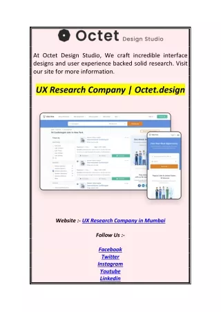 UX Research Company  Octet.design
