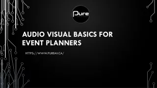 audio visual basics for event planners