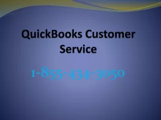 QuickBooks Customer Service 1-855-434-3050