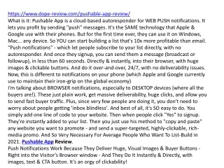 https www dope review com pushable app review
