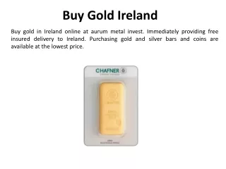 Buy Gold Ireland