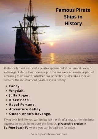 Famous Pirate Ships in History