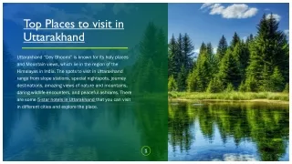 Top Places to visit in Uttarakhand