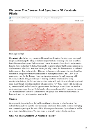 skindiseasehospital.org-Discover The Causes And Symptoms Of Keratosis Pilaris