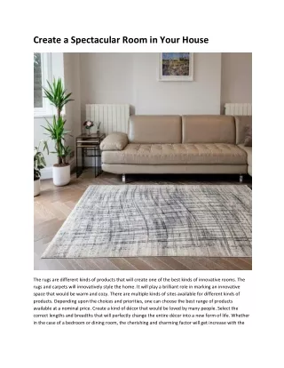 create a spectacular room in your house