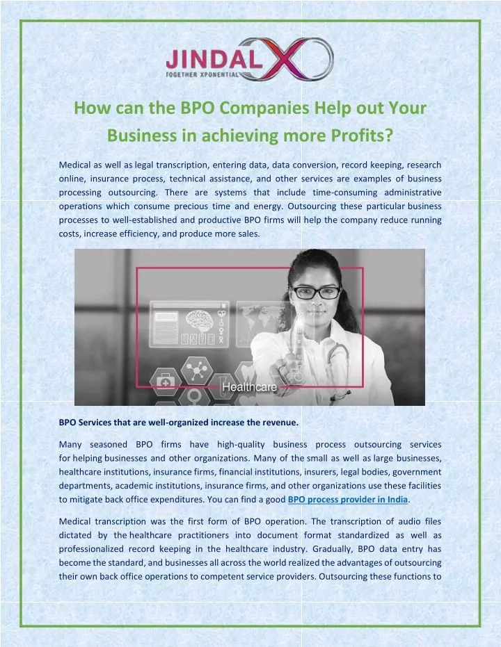 how can the bpo companies help out your business