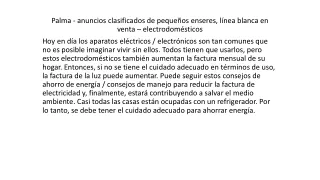 palma anuncios clasificados de peque os enseres