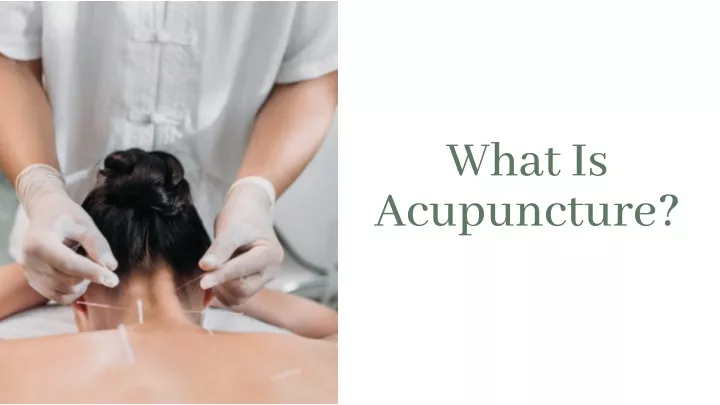 what is acupuncture