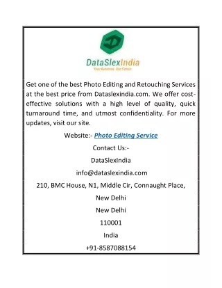 Top Photo Editing Service | DataSlexIndia