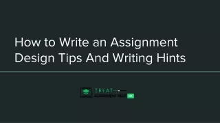 how to write an assignment design tips and writing hints