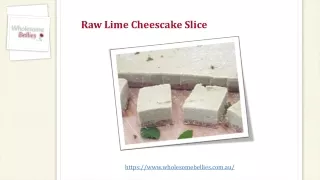 raw lime cheescake slice