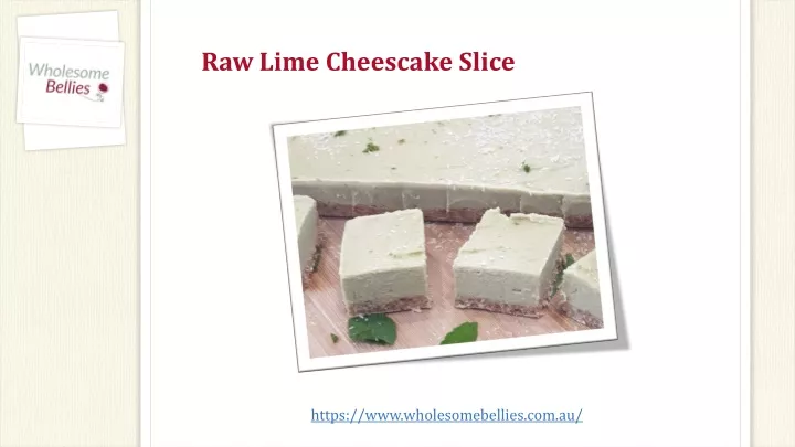 raw lime cheescake slice