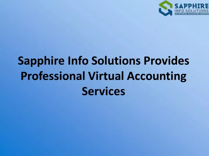 sapphire info solutions provides professional