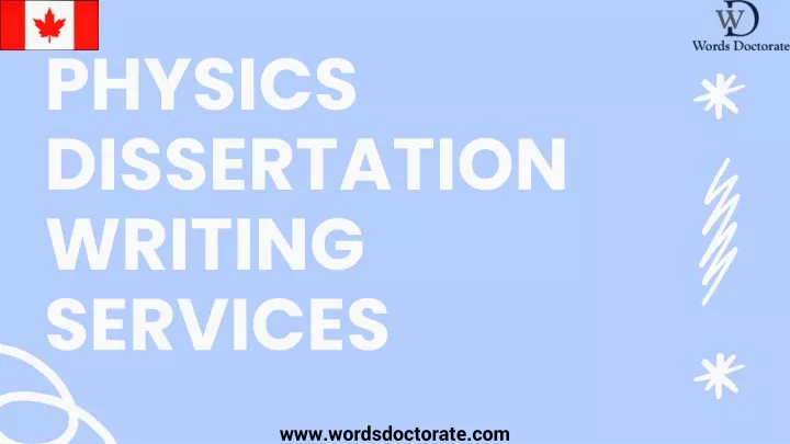 physics dissertation writing services