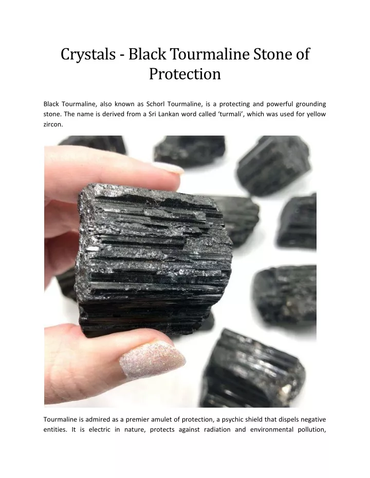 crystals black tourmaline stone of protection