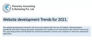 Website development Trends for 2021