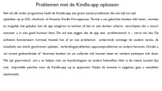 Problemen met de Kindle-app oplossen